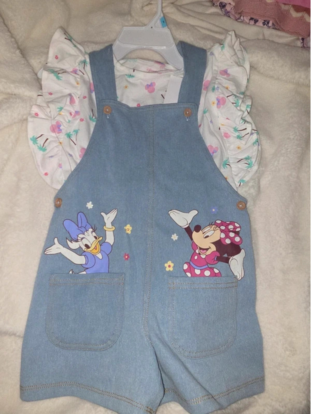 Mini and Daisy short overall set.back to school size 5